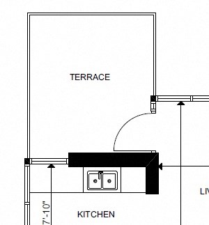 Two bedroom, two bathroom apartment layout at Yello On Yates in Victoria, BC