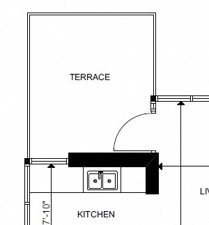 Two bedroom, two bathroom apartment layout at Yello On Yates in Victoria, BC