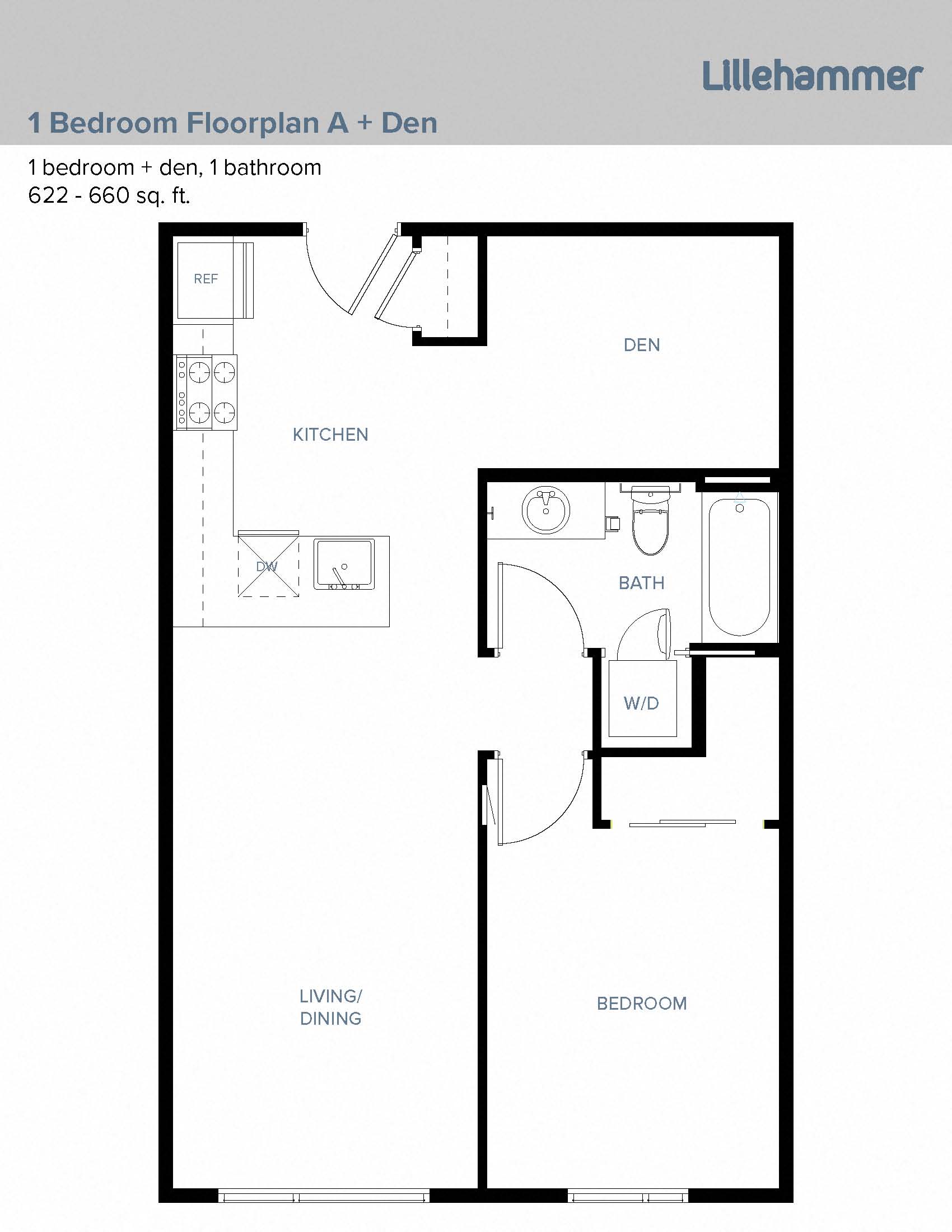 1 Bedroom A + Den