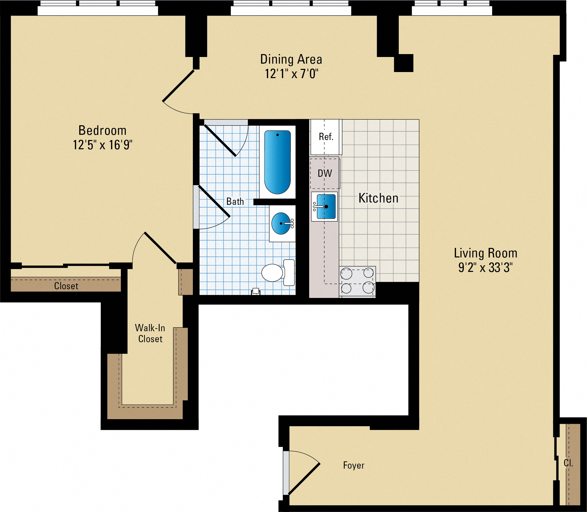 James2 Floor Plan at RiverHouse, Arlington, Virginia