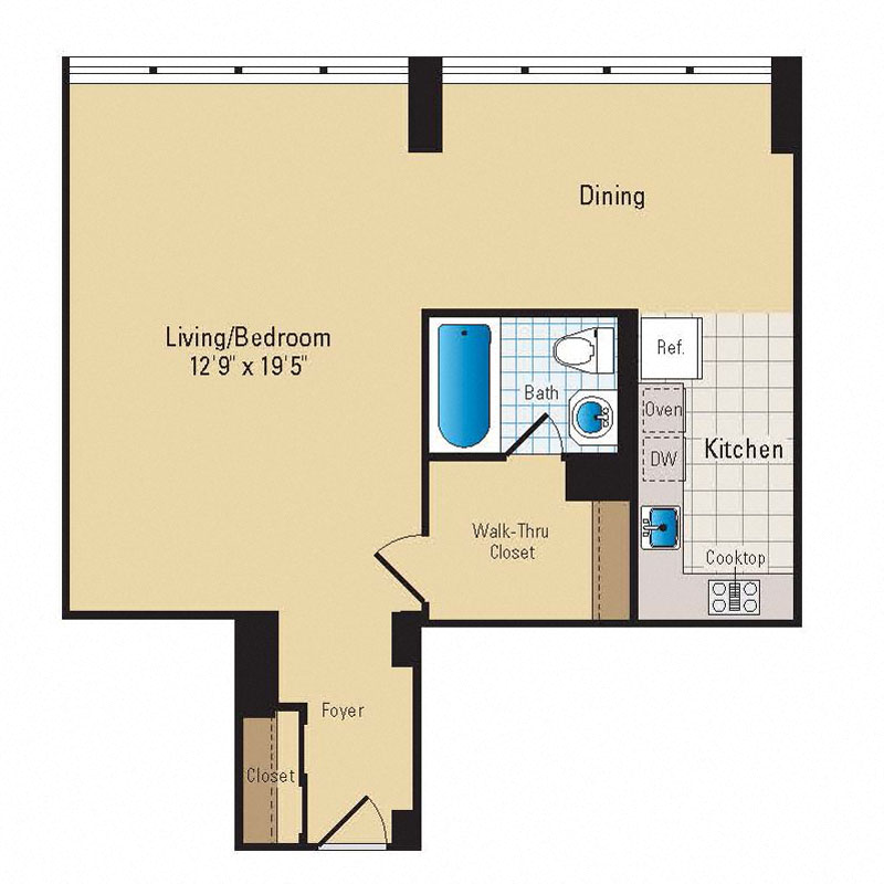 S11 Floor Plan at RiverHouse, Arlington, VA