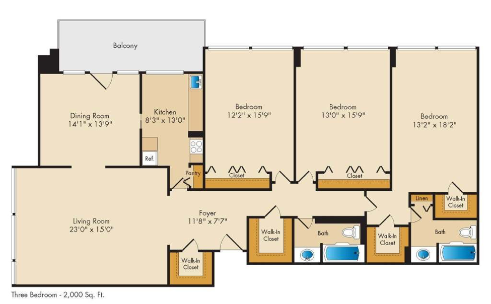 3 Bedroom - 2 Bath | C01