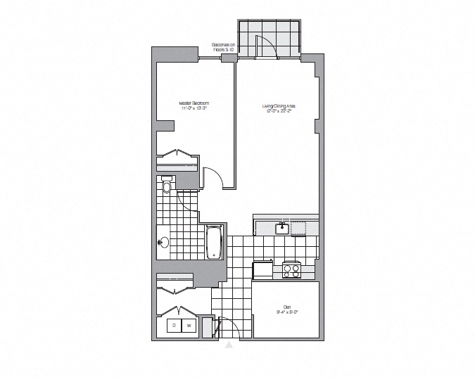 1 Bedroom Den - 1 Bath | AD03
