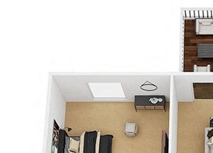 Floorplan Photos Gallery 2 bed 2 bath floor planat Patchen Oaks Apartments, Lexington, KY