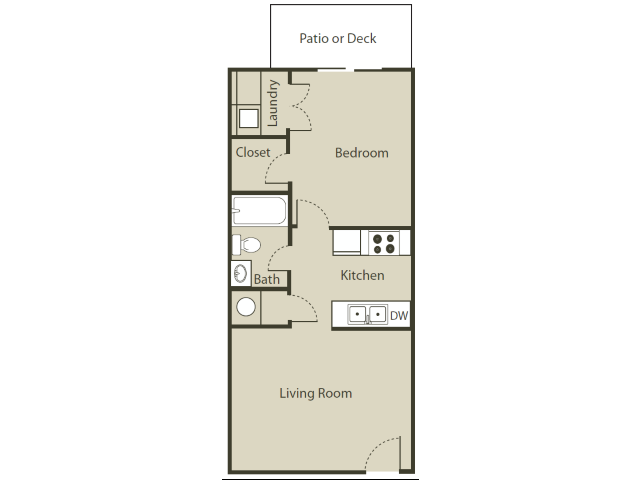 1 Bed Garden Floor Plan 2