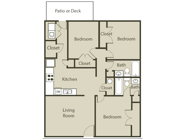 3 Bed 2 Bath Floor Plan 5