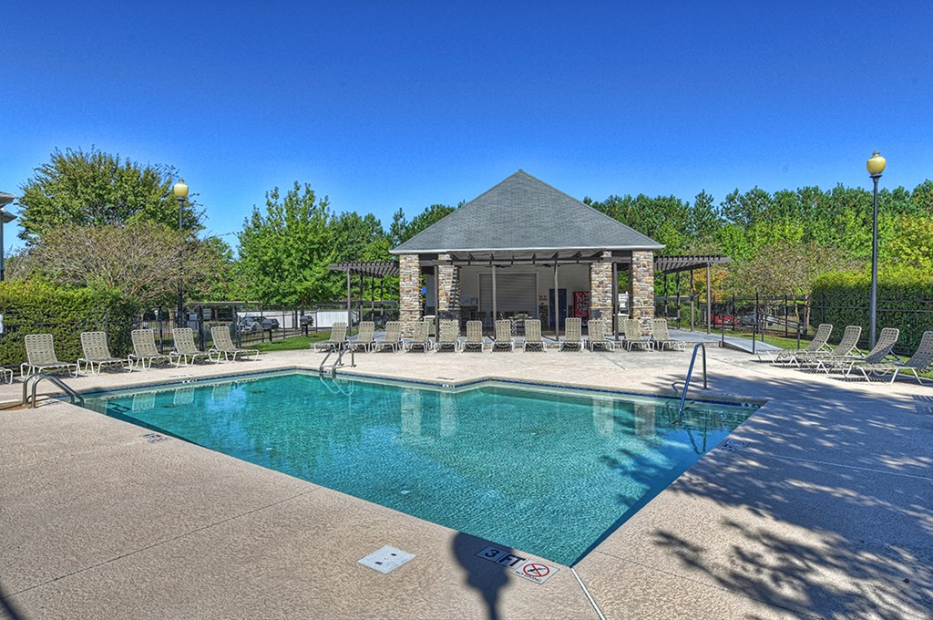 the pool and pavilion at the resort at governors crossing