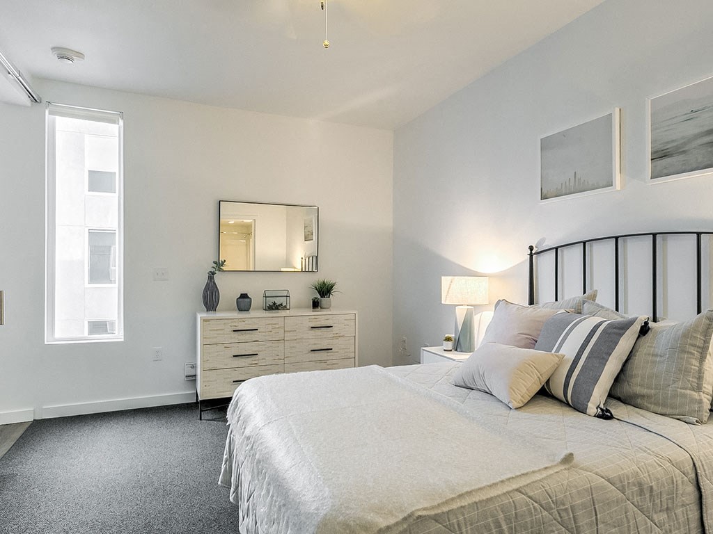Spacious Bedroom With Comfortable Bed Spacious Bedroom With Comfortable Bed at The Fowler, Boise, ID, 83702