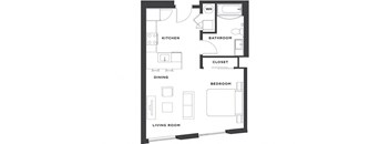 Studio Unit at The Fowler, Boise, ID