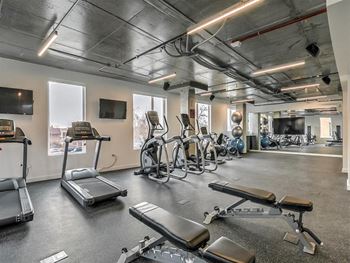 Fitness Center With Updated Equipment at The Fowler, Boise