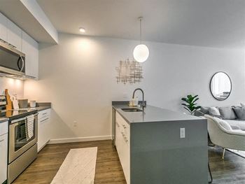 Stainless Steel Sink With Faucet In Kitchen at The Fowler, Idaho, 83702