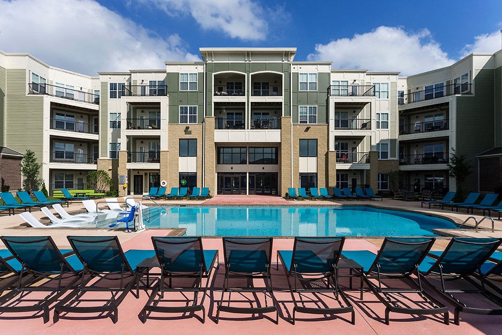 Lounging By The Pool at Mosaic at Levis Commons, Ohio