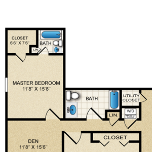2 Bed 2 Bath