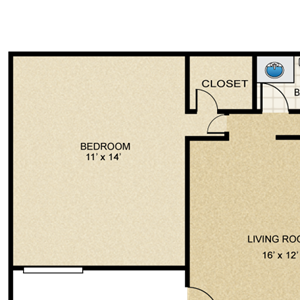 1 Bed 1 Bath