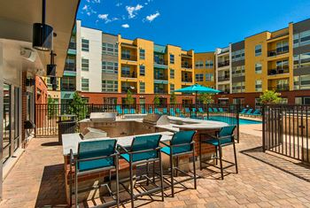 Outdoor Kitchen with Community Sharing Tables