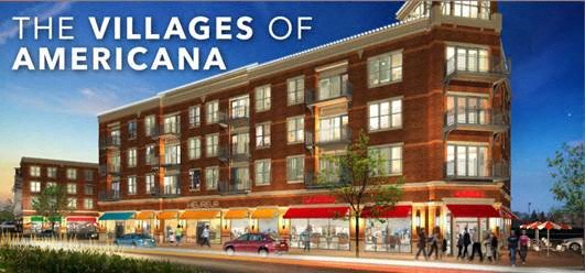 a rendering of the villages apartment building