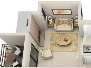 2 Bed 1.5 Bath