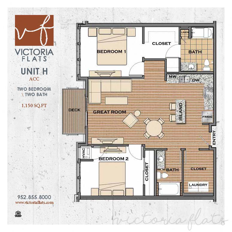 H-ACC Floor plan at Victoria Flats, Victoria, MN