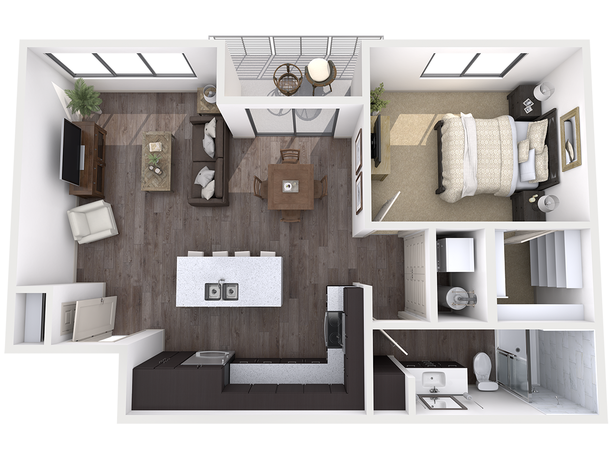 A1 floor plan at The View at Cascade Apartments, Scottsdale, AZ