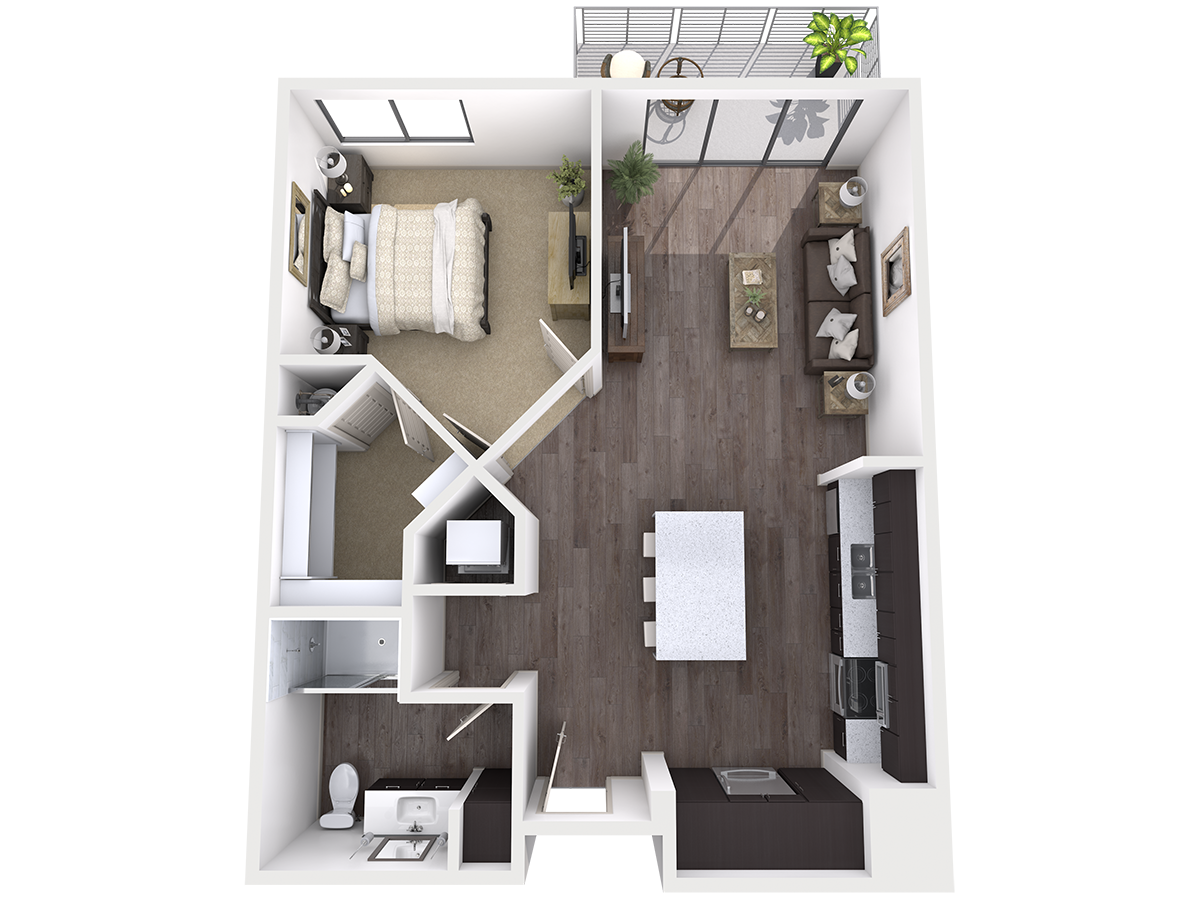 A3a and A3d floor plan at The View at Cascade Apartments, Arizona