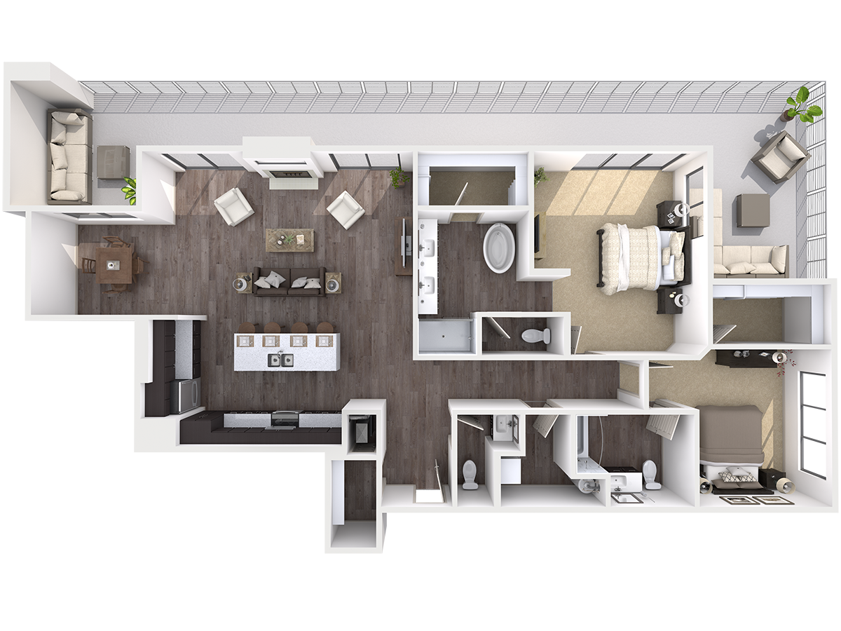 B4 floor plan at The View at Cascade Apartments, Arizona
