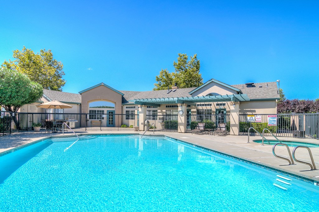the swimming pool at our apartments
