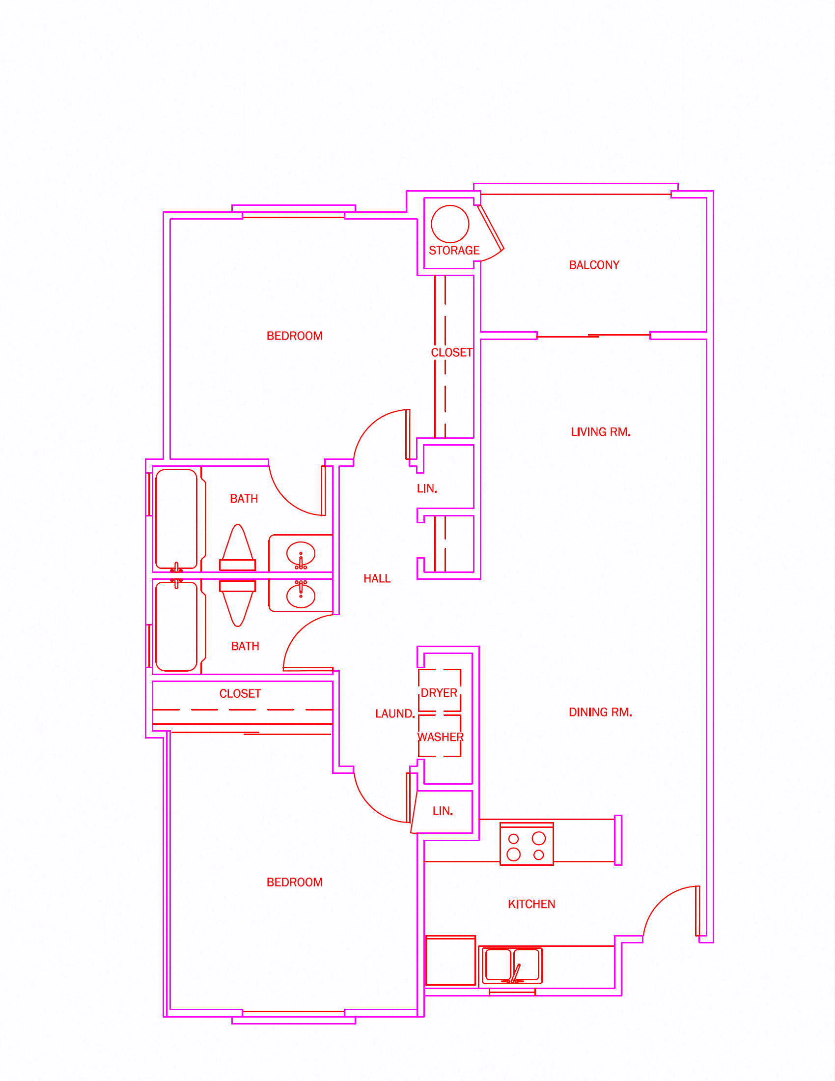 2 bedroom, 2 bath