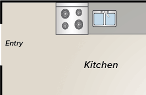large studio apartment in Toledo OH floor plan