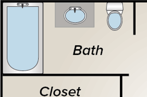 studio apartment floor plan