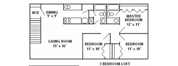 3 bedroom, 2 Bath