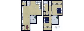 2 Bedroom Townhome, 1.5 Bath