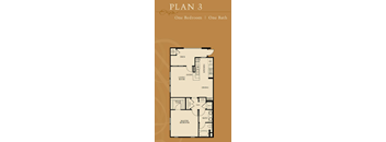 1 Bedroom 1 Bathroom Floor Plan at Sonoma at Porter Ranch, Porter Ranch