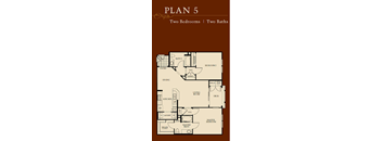 Two Bedroom  Floor Plan at Sonoma at Porter Ranch, California, 91326
