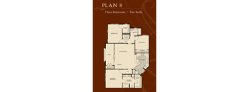 3 Bed 2 Bath Floor Plan at Sonoma at Porter Ranch, Porter Ranch, 91326