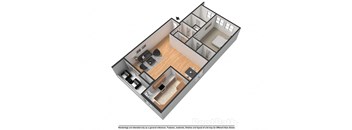 FLOORPLAN-A at Bixby Hill Apartments, California, 90815
