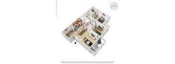 Barclay 3D Floor Plan at The Adelaide, Florida, 32821