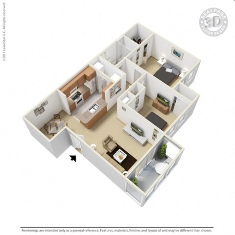 Barclay 3D Floor Plan at The Adelaide, Florida, 32821