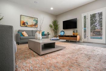 Living Room Interior at Redlands Park Apts, Redlands, California