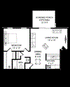 One bedroom upstairs
