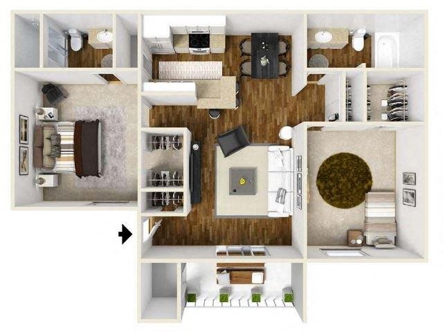 Floorplan Floorplan at Eagle Point Apartments, 4401 Morris Street NE, NM