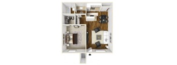 Pablano Floorplan at Eagle Point Apartments, Albuquerque, NM, 87111