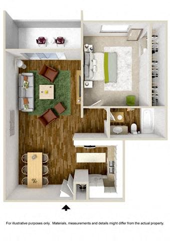 Floorplan Floorplan at The Towers Apartments, 5404 Montgomery Boulevard NE, NM