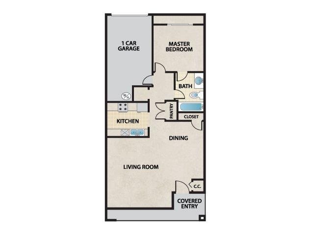Floorplan Floorplan at Cantata at the Trails Apartments, Albuquerque, New Mexico