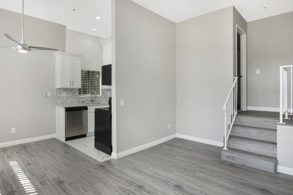 Living Area With Kitchen at Canby Court, Northridge, CA, 91325