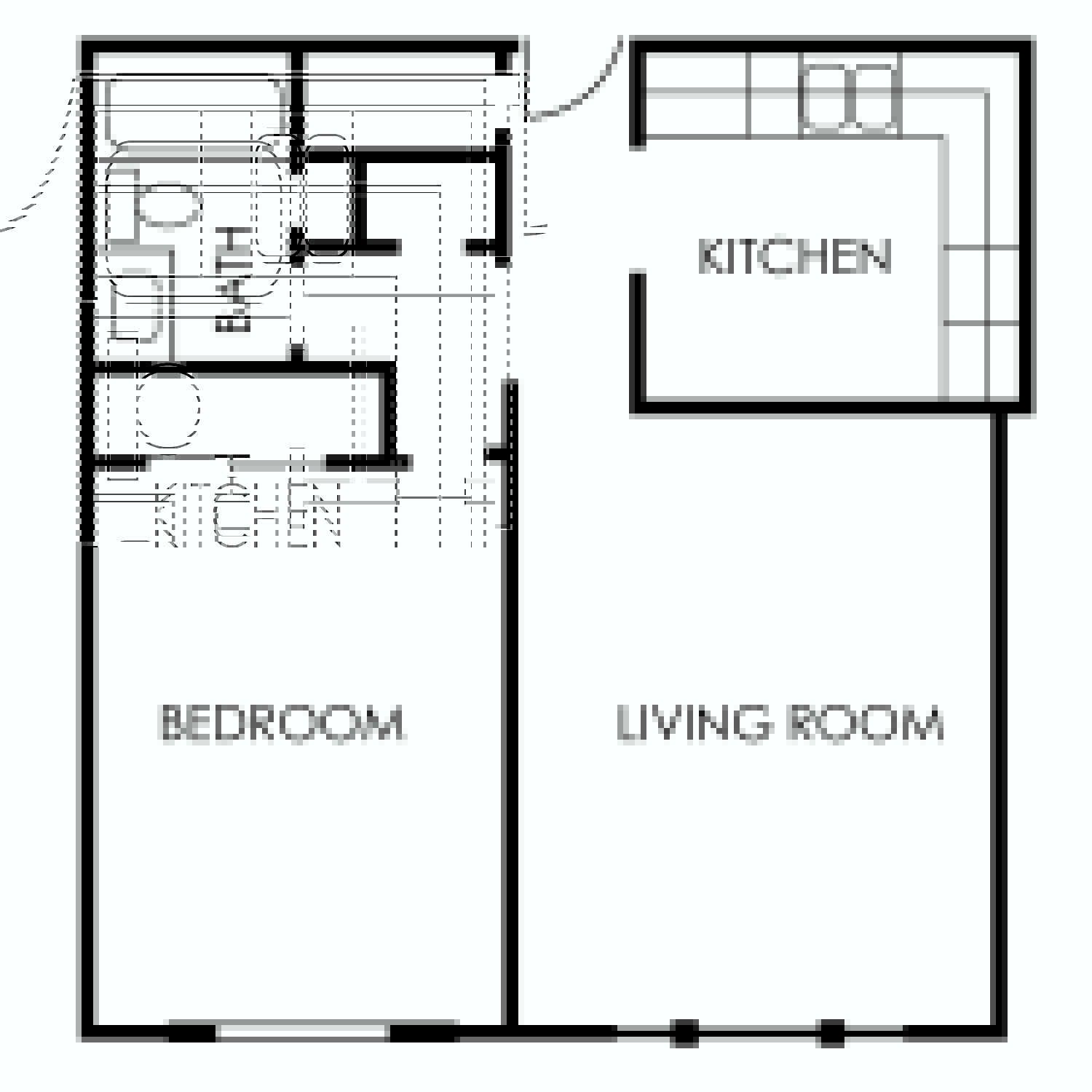 1 bed, 1 bath 650
