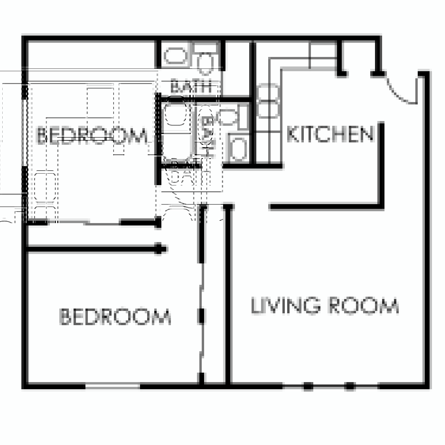 2 bed, 2 bath