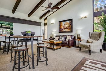 Community Clubhouse with TV, Living & Dining Areas