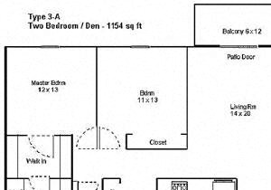 2 Bedroom + Den Two Bedroom Two Bath + Den