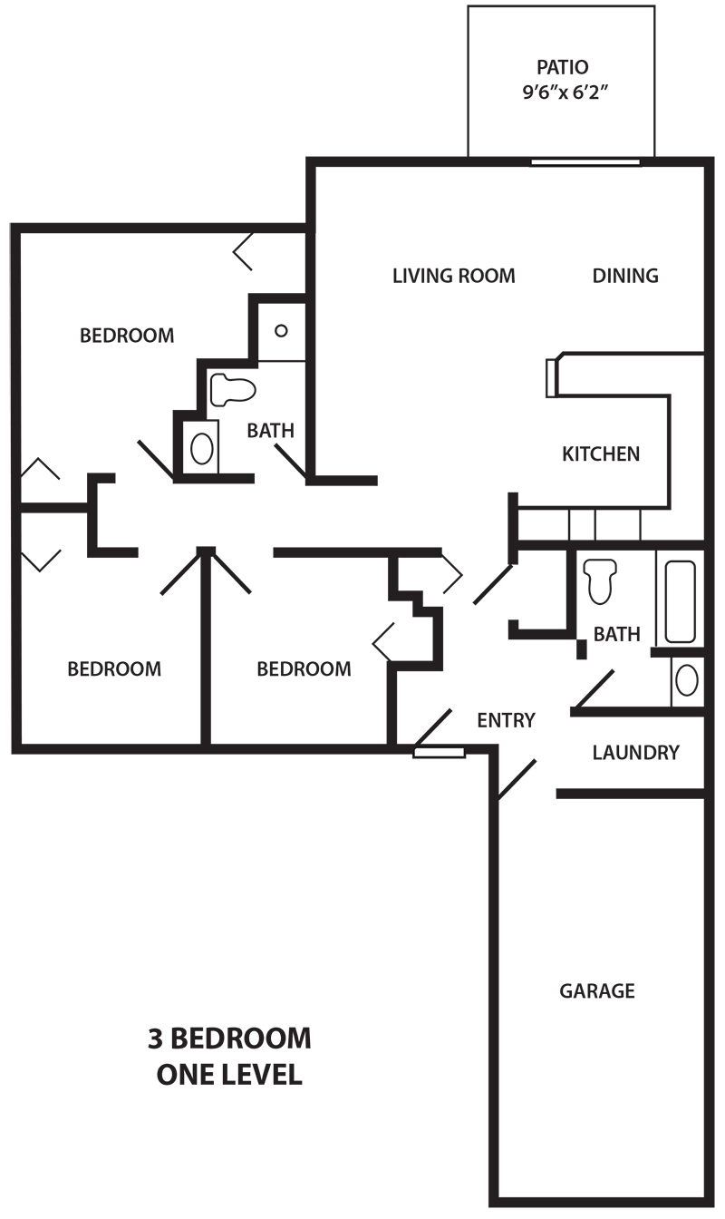 3 Bedroom 1 Bathroom