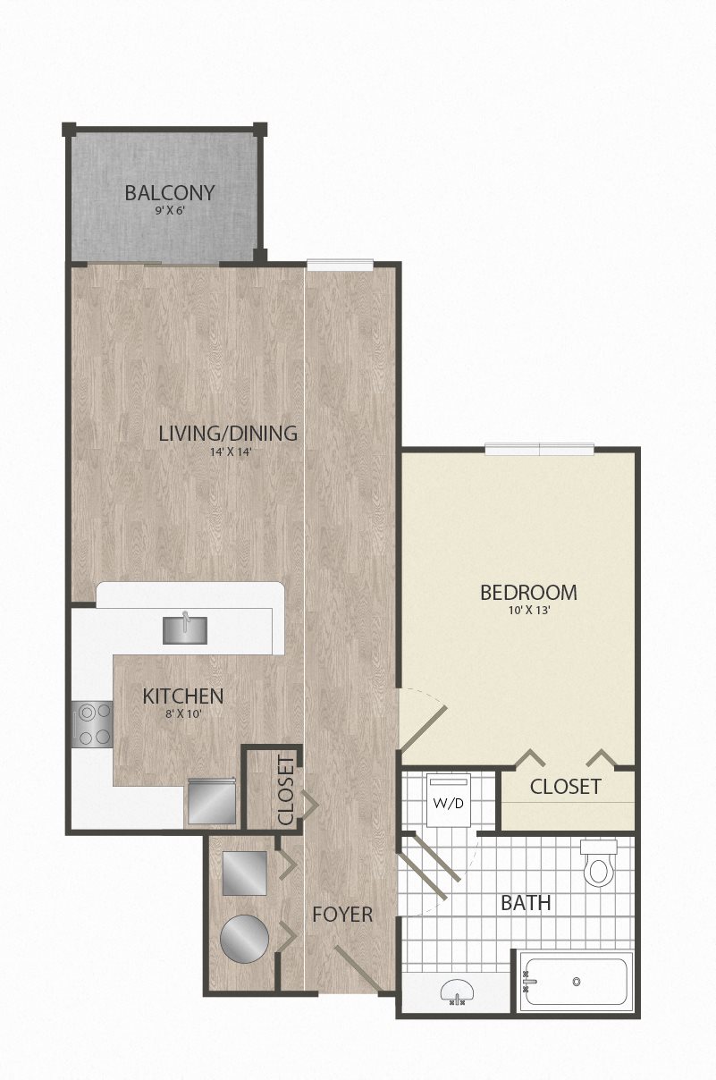 Artena Manassas - 1A Floorplan